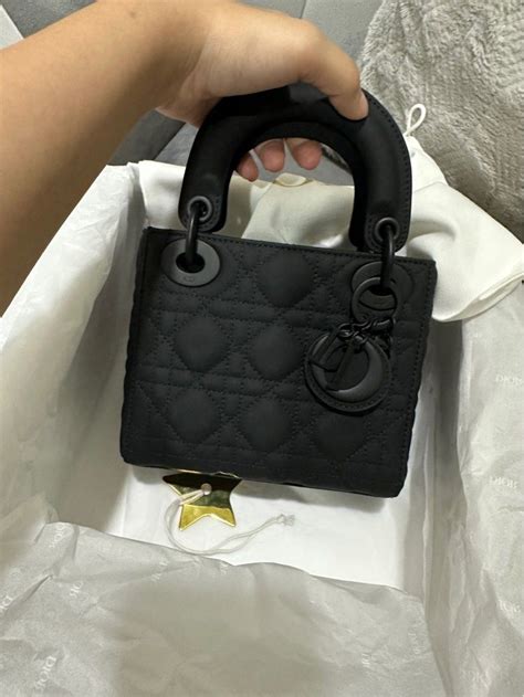 lady dior ultra black review|matte black Dior bags.